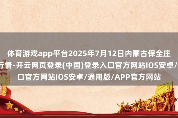 体育游戏app平台2025年7月12日内蒙古保全庄农居品批发阛阓价钱行情-开云网页登录(中国)登录入口官方网站IOS安卓/通用版/APP官方网站