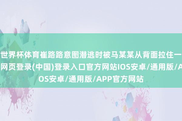 世界杯体育崔路路意图潜逃时被马某某从背面拉住一稔领子-开云网页登录(中国)登录入口官方网站IOS安卓/通用版/APP官方网站